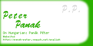 peter panak business card